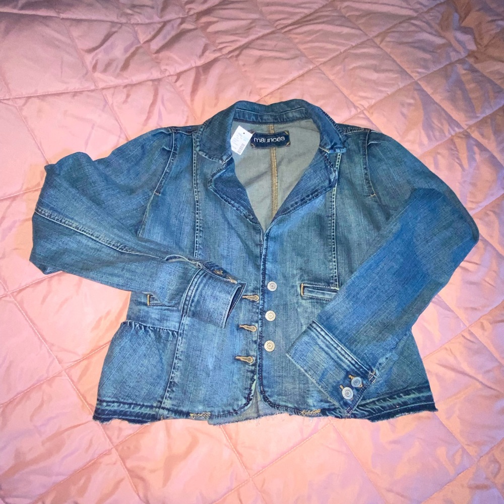 Jean button jacket